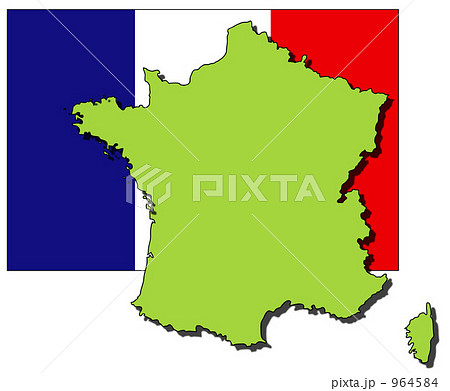 フランス 国旗背景 のイラスト素材