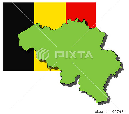 ベルギー 国旗背景 のイラスト素材