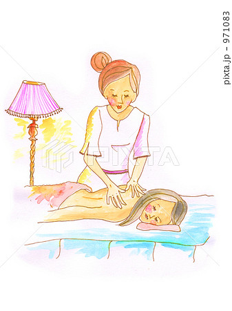 エステ風景 手描きタッチ のイラスト素材 9710