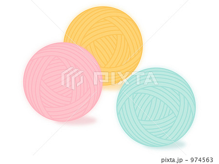 毛糸玉のイラスト素材 974563 Pixta