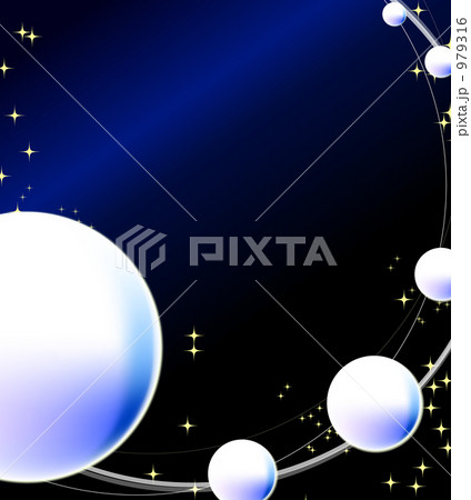 宇宙と青く光る球 979316