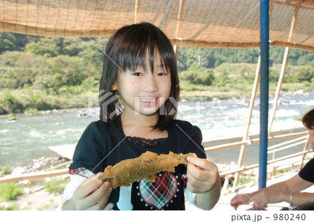 ヤナで鮎料理 980240