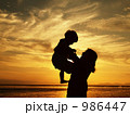 夕暮れの親子 986447