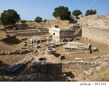 世界遺産 トロイの古代遺跡 の 聖域 トルコ の写真素材