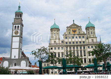 ドイツ アウクスブルク 市庁舎とペルラッハ塔 ドイツ アウクスブルク 市庁舎とペルラッハ塔 1068022