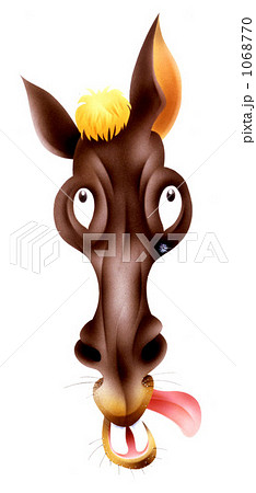 馬の顔のイラスト素材 1068770 Pixta