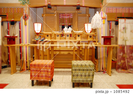 神前結婚式 神前式 神前結婚の写真素材