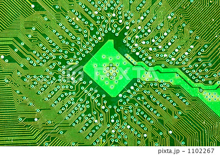 光 抵抗 部品 科学 コンデンサー 緑色 技術　電子回路 回路 基板 1102267