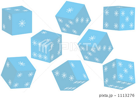 雪の結晶柄のサイコロ 1113276