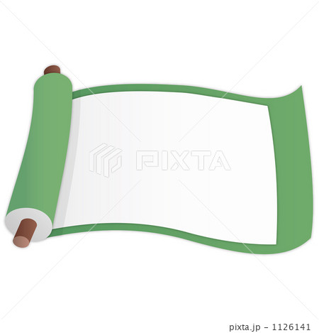 巻物 挿絵 ホワイトスペースのイラスト素材