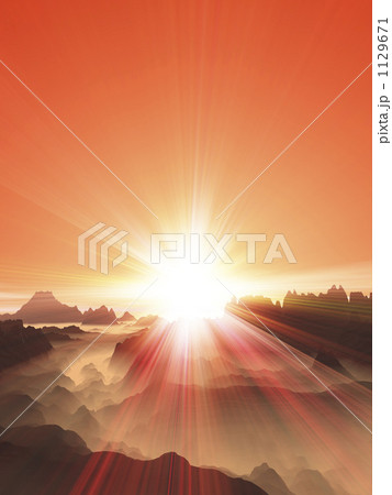 日の出のイラスト素材