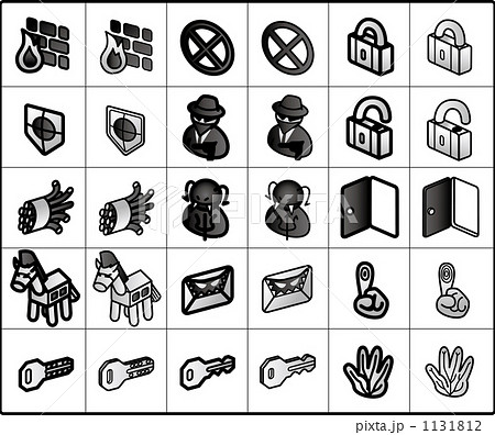 構成図用アイコン(セキュリティー) Structure icons(Security) 1131812
