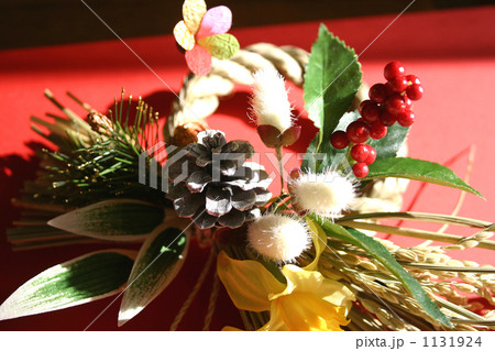 お正月リースアップ　赤バック 1131924