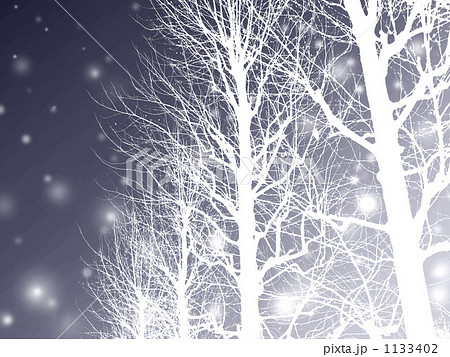 雪の降る夜のイラスト素材