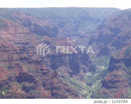 ハワイのカウアイ島のワイメア渓谷展望台から撮影しました。 1150784