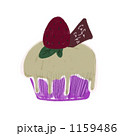 苺のカップケーキのイラスト素材。 1159486