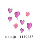 ハートのイラスト素材。ガーリーな水彩。 1159487