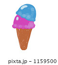 アイスクリームのイラスト。ガーリーなスイーツ素材。 1159500