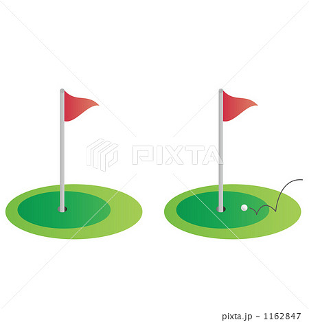 三角旗 ゴルフ スポーツ用品のイラスト素材