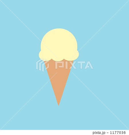 バニラアイスクリームのイラスト素材