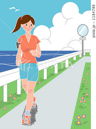 ジョギングー海 1184786