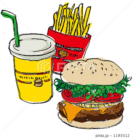 fast food, fast-food, burger - Stock Illustration [1193312] - PIXTA