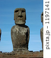 世界遺産　チリ　イースター島　アフ・トンガリキ　モアイ 1197141