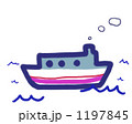 船（ストライプ）のかわいいイラスト素材。 1197845