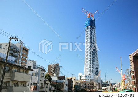 スカイツリー　　建設当時 1200791