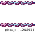 リボンのフレーム素材。昭和レトロでガーリーなイラスト。 1208931