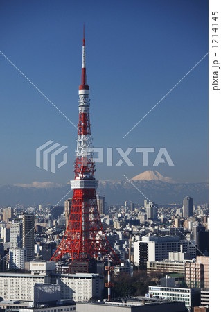 東京タワーと富士山 1214145