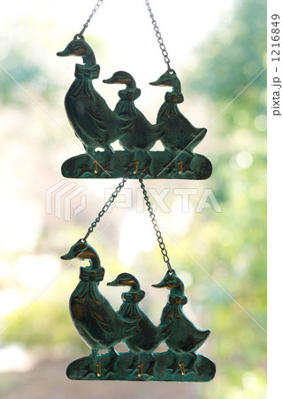 カルガモの親子の鍵かけ 1216849