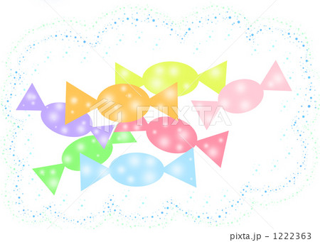 パステルカラーのキャンディーのイラスト素材