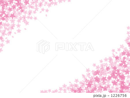 桜 イラスト斜め枠 ピンクのイラスト素材