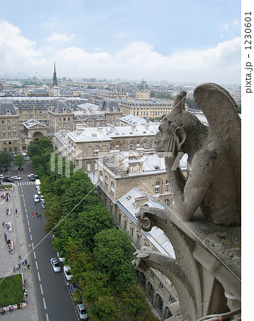ガーゴイルの見守るパリの街セント・シャペル方向 1230601