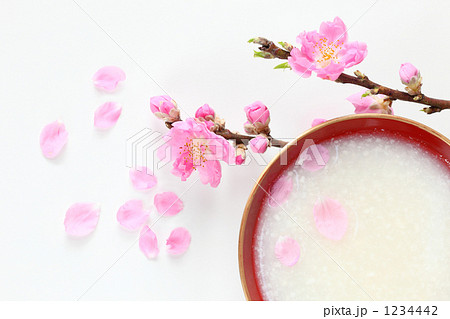 盃の甘酒と花桃 盃の甘酒と花桃 1234442