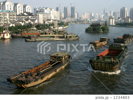 無錫　運河　輸送船 1234803