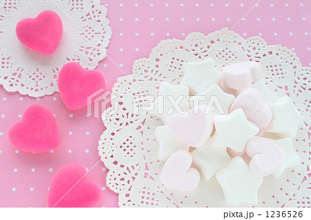 マシュマロとハートの小物 1236526