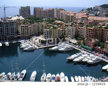 フランス　モナコ　港　ヨットハーバー　船 1239829