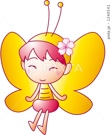 桜の髪飾りモンキチョウ 1240541