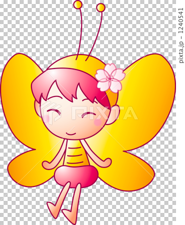 桜の髪飾りモンキチョウ 1240541