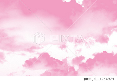 ピンク雲のイラスト素材