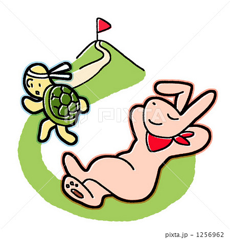 Rabbit And Turtle Stock Illustration