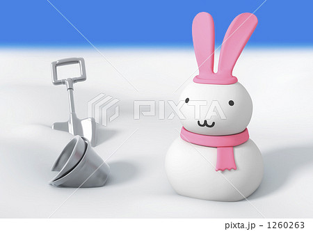 うさぎ雪だるま 1260263