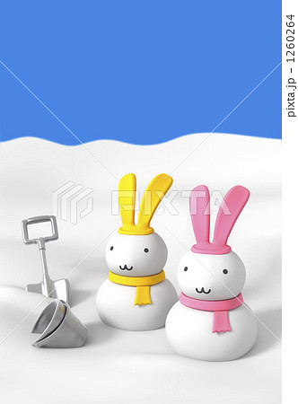 うさぎ雪だるま 1260264