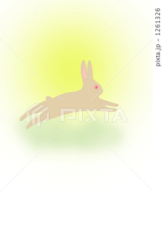 とびはねるうさぎのイラスト素材