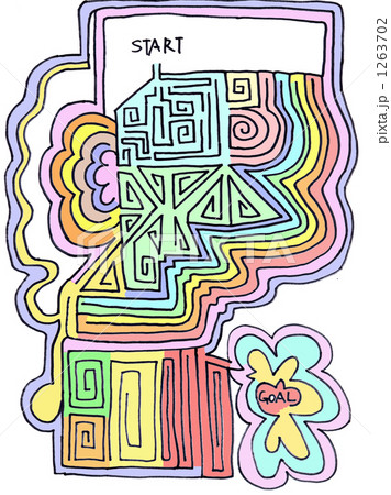 迷路 ゲーム スタートのイラスト素材