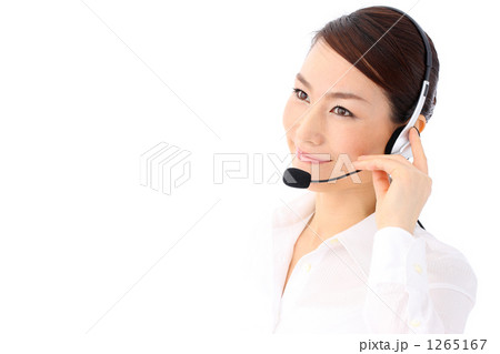 女性オペレーター(白いシャツ) 女性オペレーター(白いシャツ) 1265167