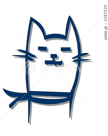 シンプル猫のイラスト素材 1267225 Pixta