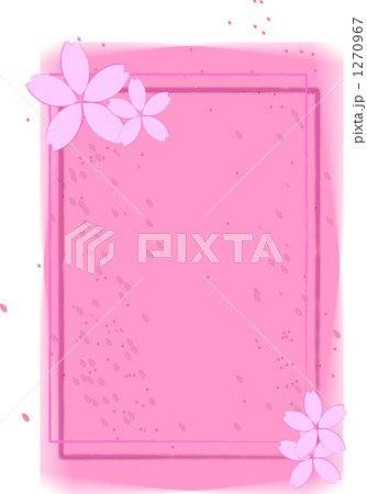 桜フレームピンク背景 1270967